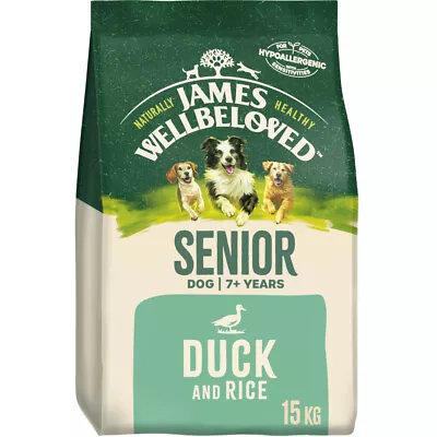 James Wellbeloved Duck & Rice Senior Dry Dog Food - 15kg • £57.70