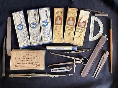 Vintage Lot Venus Staedtler Mars Leads Refills & Drafting Tools Keuffel & Esser • $24.99