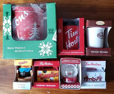 $158.95 • Buy 6 Different Tim Hortons New Christmas Ornaments & New 2015 Christmas Mug