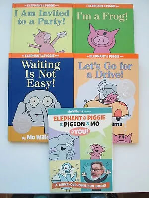 MO WILLEMS ELEPHANT PIGGIE LOT 5~Party Invite~Waiting Easy~Go Drive~Frog~Make Bk • $15.98