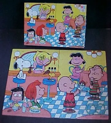 Vintage Peanuts Ice Cream Shop Puzzle Snoopy Charlie Brown Complete 1970s • $22
