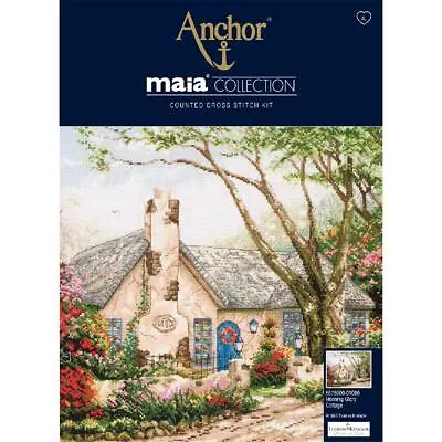 Anchor Maia Collection Counted Cross Stitch Kit  Morning Glory Cottage  DIY • $79.26