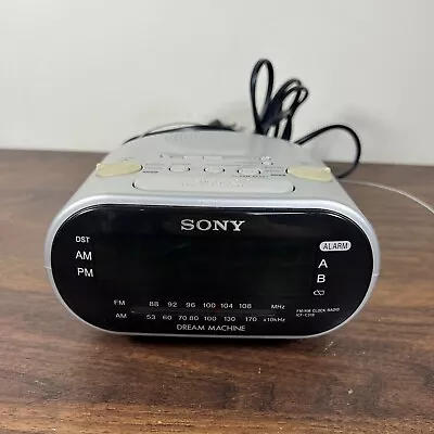 $32 • Buy Sony ICF-C318 Dream Machine AM FM Alarm Clock Radio Auto Time Set Grey