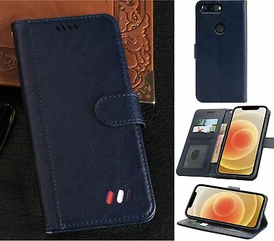 $7.90 • Buy Oneplus 5T Full Grain Finish Pu Leather Wallet Case Card & Stand