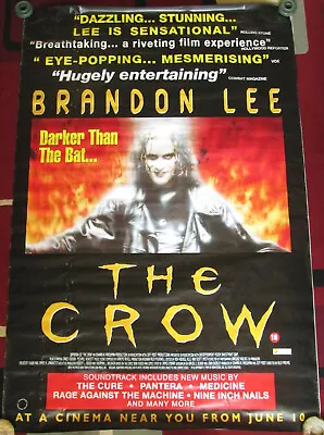 £895 • Buy The Crow 1994 Cinema Billboard Poster - 70” X 47” | Brandon Lee | Ultra Rare