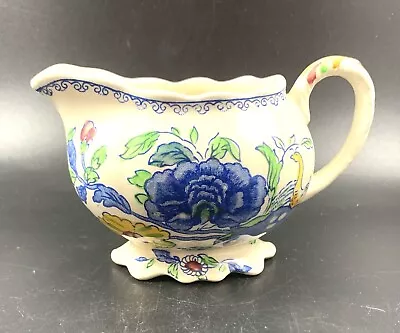 Mason’s Regency Creamer C4475 Vintage Blue Yellow Floral England • $8