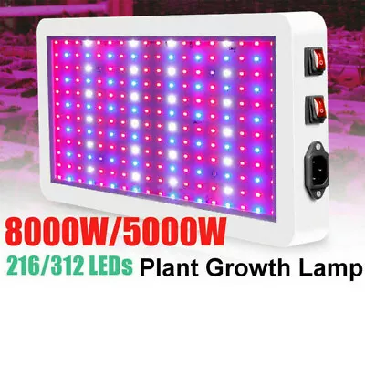 8000W LED Grow Light Hydroponic Full Spectrum Veg Flower Plant Lamp Panel Indoor • $64.18