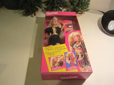 1993 Jewel & Glitter Barbie Doll Mattel Sequins Vest Skirt Tri-lingual Box Nrfb • $68.68