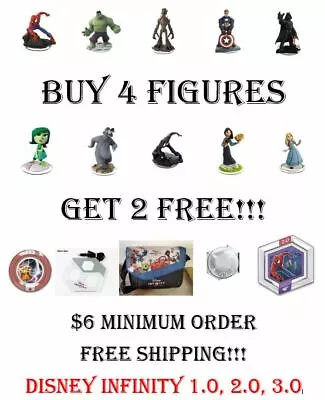 Disney Infinity 1.0 2.0 3.0 - Pick Your Figures Buy 4 Get 2 Free - $6 Min. Order • $6.75