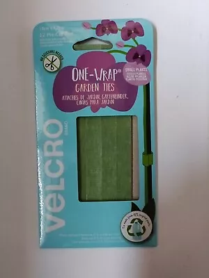 VELCRO® Brand One Wrap Pre-Cut Green Adjustable Garden Plant Ties - 15cm X 1.2cm • £2.99