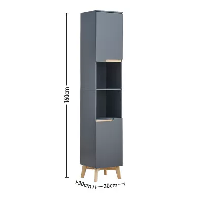 Floor Bathroom Cabinet Narrow Tall Storage Shower Caddy Display Rack Cupboard • £85.95