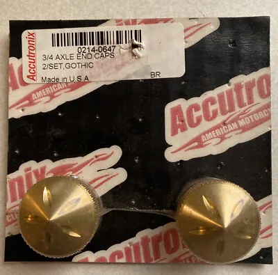 Vintage Harley Davidson Chopper Accutronics Gothic 3/4” Axle End Caps 0214-0647 • $57.99