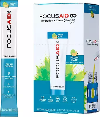 FOCUSAID GO Nootropics Energy Blend Zero Sugar Alpha-Gpc GABA B-Complex Yer • $27.92
