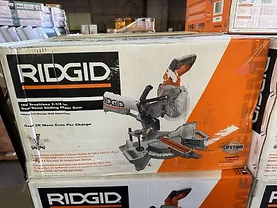 RIDGID R48607B 7-1/4  Dual Bevel Sliding Miter Saw  Brushless Cordless Tool Only • $310