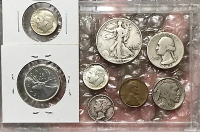 Vintage Coins Some Worn Or Cleaned- Silver Liberty Half + Quarter + Dimes + More • $31.95