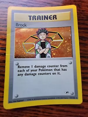 Pokemon Brock Trainer Card Gym Heroes Holographic Rare 15/132 WoTC Holo PL! • $14.99