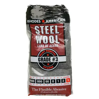 Coarse Grade #3 Steel Wool (12-Pad) • $6.32