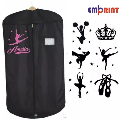 Personalised Dance Gymnastics Costume Dress Cover Glitter Suit Bag Cheerleading  • £11.98