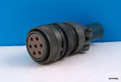 Jae 7 Pin Connector Female Ms3106b24-10s  + Cable Clamp Fanuc Cnc Military   • $100