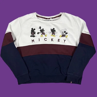 £22 • Buy Mickey Mouse Embroidered Graphic Disney Sweatshirt Womens Size Large
