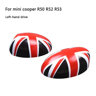 Black Jack Rearview Mirror Cover Cap Trim For Mini Cooper R50 R52 R53 Left Drive • $50.35