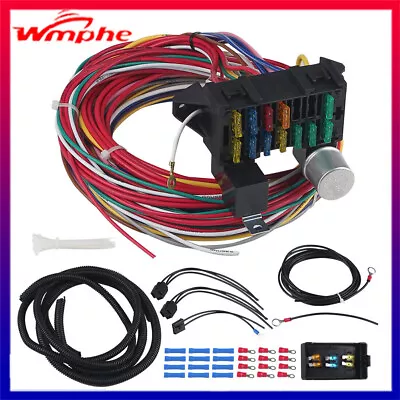 Universal Wire 12 Circuit Wiring Harness For Chevy Mopar Ford Street Hot Rod • $42.07