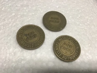 BOSTON MTA TOKENS Set Of 3 VINTAGE ‘ride The T’ • $9.99