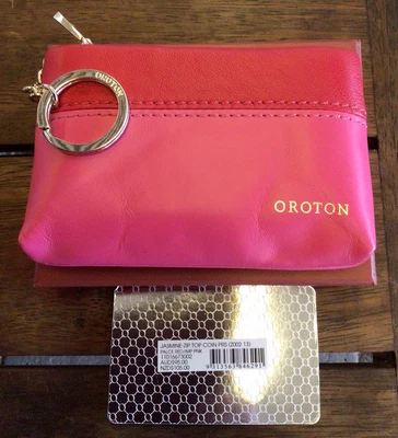 $31 • Buy Oroton Leather Coin Purse Pink/Red New Unused