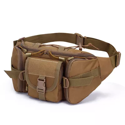 Mens Backpack Waterproof Tactical Sling Chest Pack Shoulder Bag Outdoor Hiking • $14.99