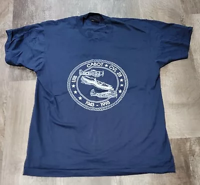 Vintage 1993 USS CABOT CVL-28 US NAVY  T Shirt Size Large • $20