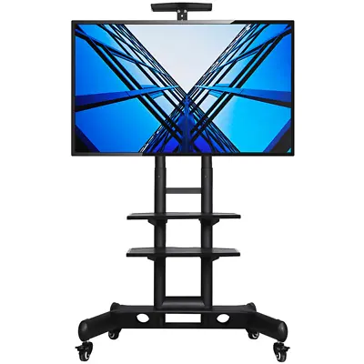 £71.99 • Buy Mobile Portable TV Stand, Floor TV Cart With 3-Tier Tray For Plasma/ LCD/ LED 