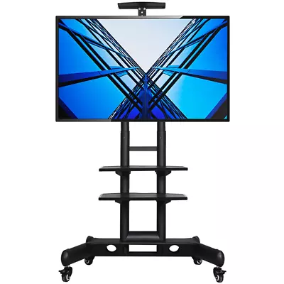 Mobile Portable TV Stand Floor TV Cart With 3-Tier Tray For Plasma/ LCD/ LED  • £39.99