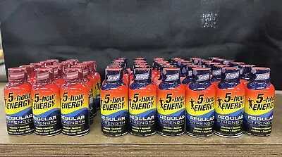 Lot Of (50) New Factory Sealed 5 Hour Energy Shots POMEGRANATE/GRAPE NO RESERVE • $47