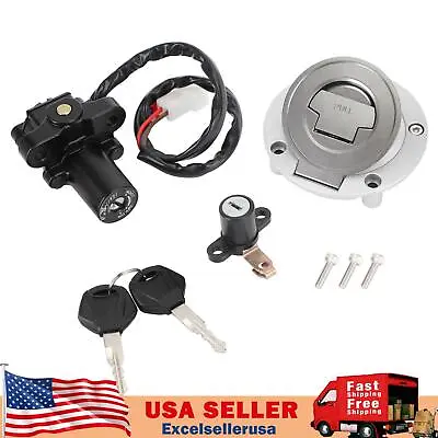 Ignition Switch Fuel Gas Cap Seat Lock Set For Yamaha YZF R1 00-03 YZFR6 99-2005 • $45.89