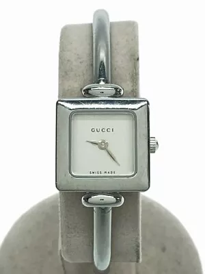 Gucci 1900L Watch Square Quartz Women's White Dial Silver Vintage Working • $128.90