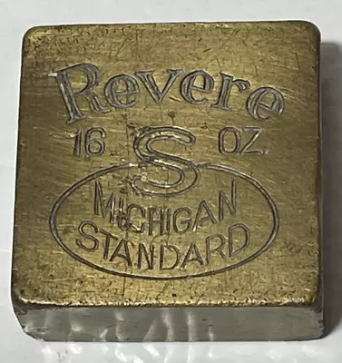 Vintage Revere Advertising Paperweight Solid Brass • $20