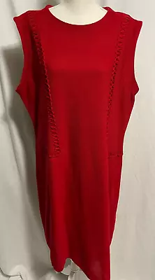 NWT MISOOK Sleeveless Sweater Dress Red XL • $89.99