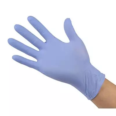 WANLIAN Blue Nitrile Gloves Box Of 100 Pcs 4 Mil Size Medium Latex Free  • $16.62
