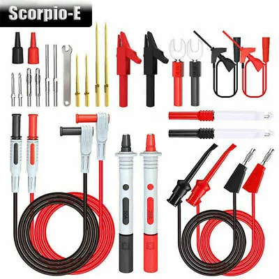 25PCS Multimeter Silicone Test Leads Kit Alligator Clip Mini Grabber Test Hook • $27.49