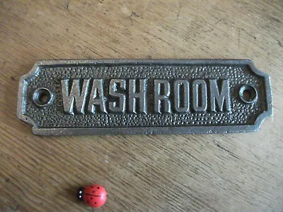 £6.25 • Buy Wash Room - Door Sign ~ Cast Iron