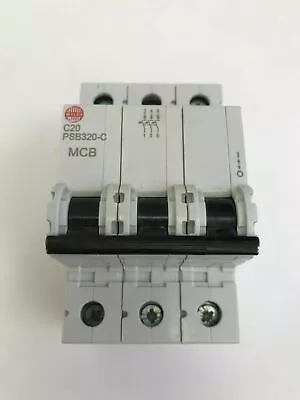 WYLEX 3 POLE MCB 10ka C TYPE 3 PHASE PSB TYPE VARIOUS AMPS • £39.99