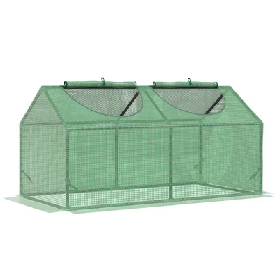 £19.99 • Buy Outsunny Mini Greenhouse Small Plant Grow House W/ PE Cover Windows For Outdoor