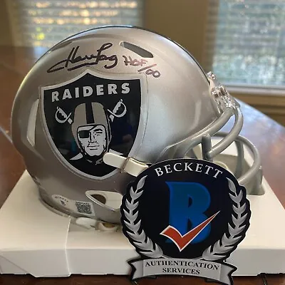 Howie Long Signed Autographed Los Angeles Raiders Mini Helmet Beckett Oakland • $35