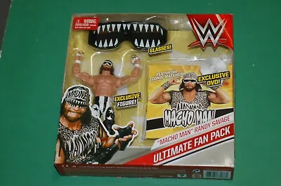 WWE WWF Macho Man Ultimate Fan Pack Glasses DVD Wrestling Figure Statue Mattel • $55