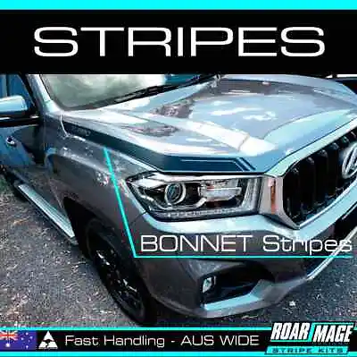 AM BONNET STRIPES Fit 2017-2021 LDV T60 Trailrider Decals Stickers 4x4 • $79