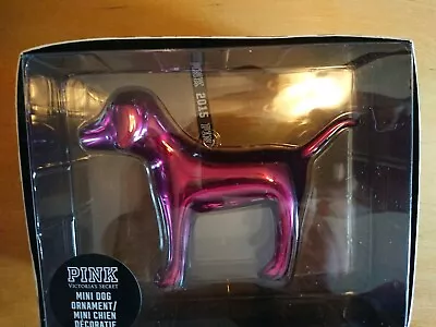 Victoria Secret Pink Mini Dog Ornament Metallic 2015 • $19.99