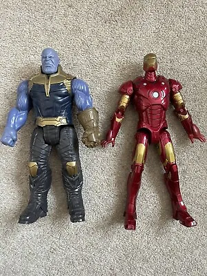 Marvel Iron Man And Thanos Action Figures 12 Inch • £9.99