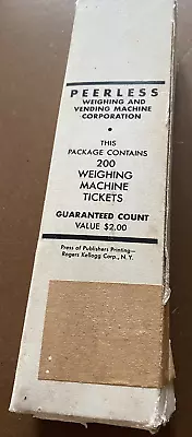 Vintage Peerless Weighing Vending Machine Movie Star 181/200 Tickets Eva Gabor + • $73