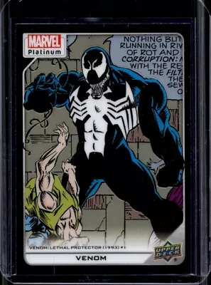 VENOM Upper Deck Marvel Platinum BLACK RAINBOW SP #124 • $74.99