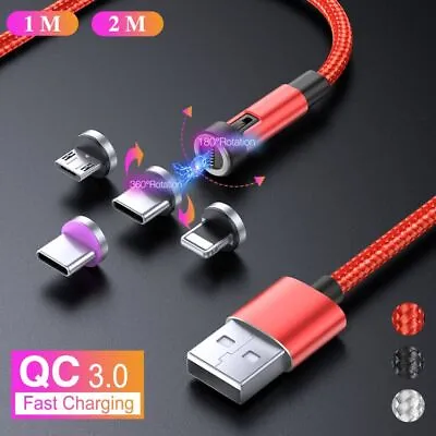 $9.49 • Buy 4 In 1 Magnetic Charger Fast Charge For IPhone Type C Micro USB Data Sync Cable